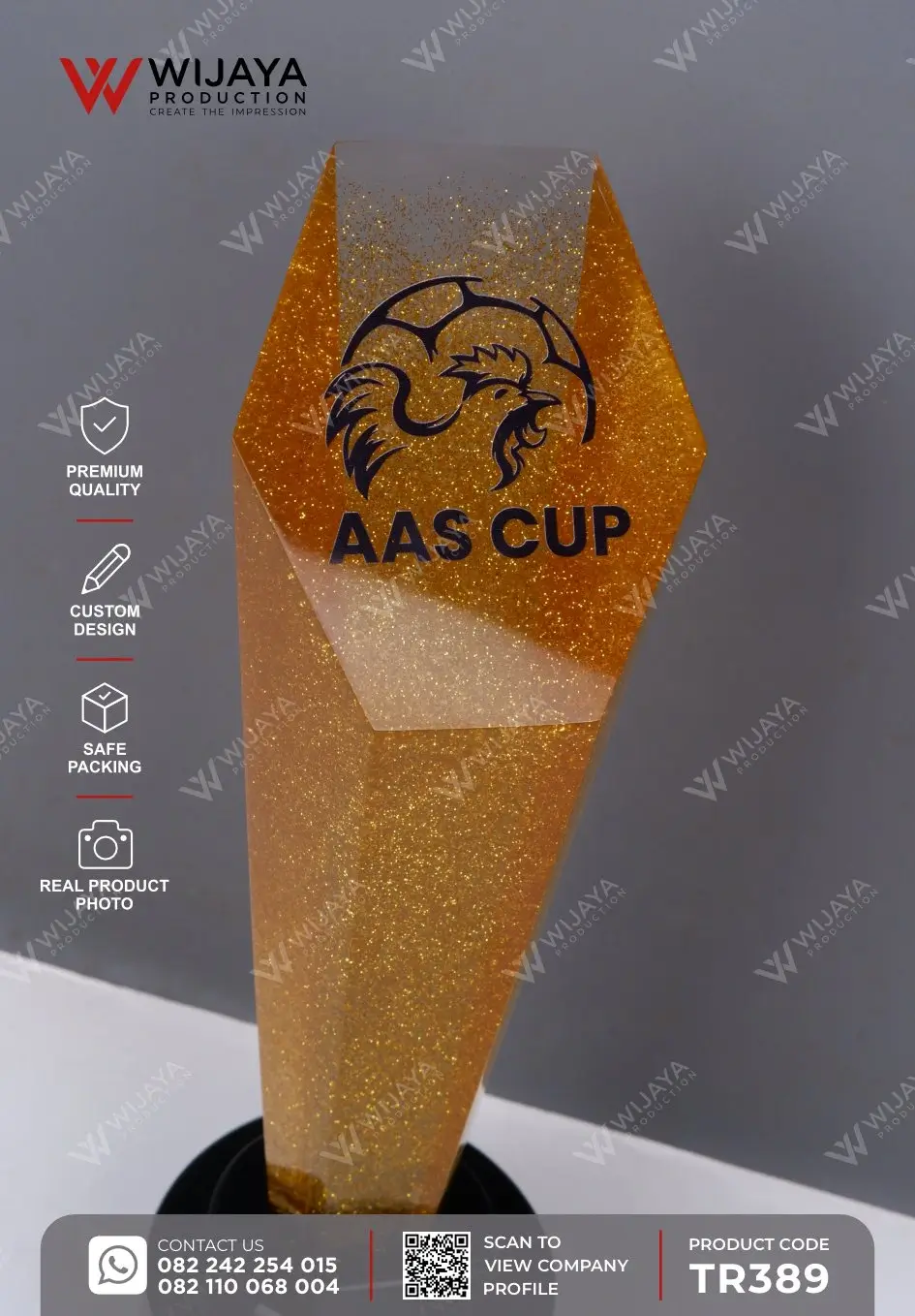 Detail Piala Resin AAS Cup Best Team Fairplay