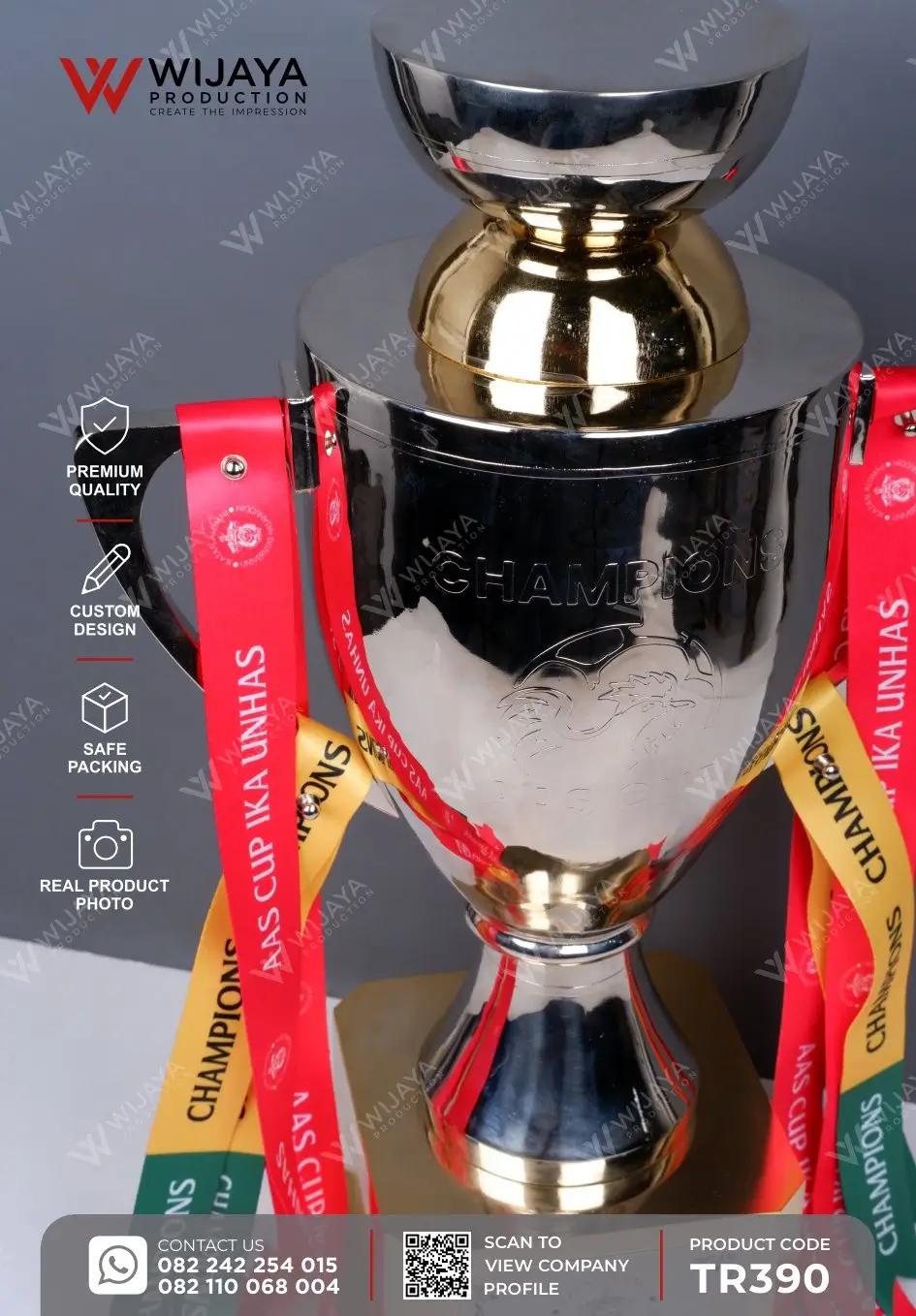 Detail Piala Custom Champions Turnamen Mini Soccer Ika Unhas