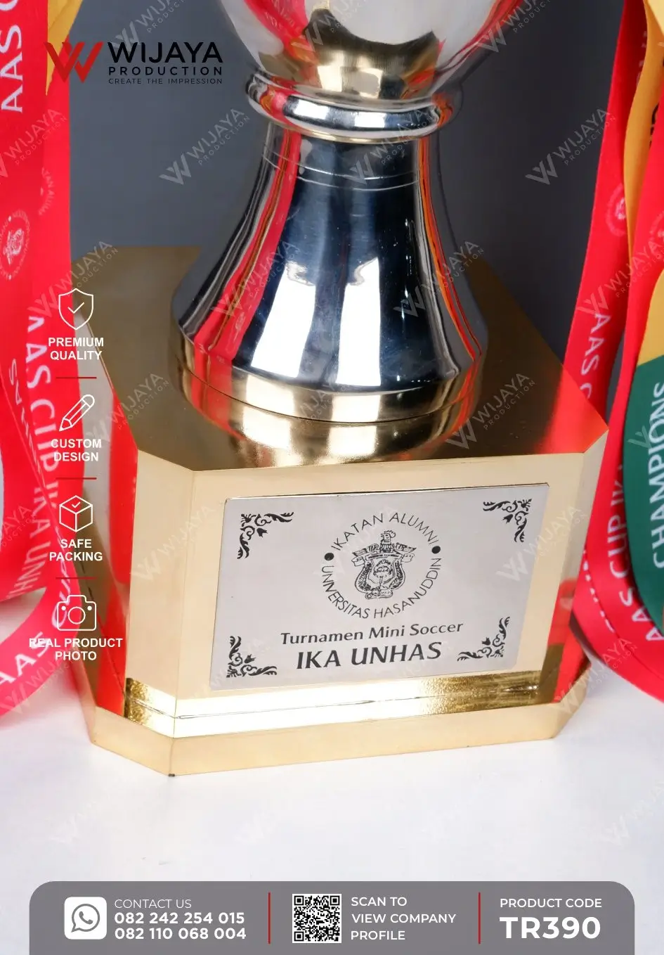 Detail Piala Custom Champions Turnamen Mini Soccer Ika Unhas