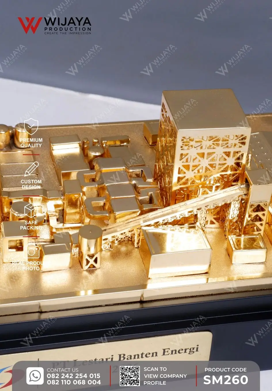 Detail Miniatur Custom PLTU PT Lestari Banten Energi