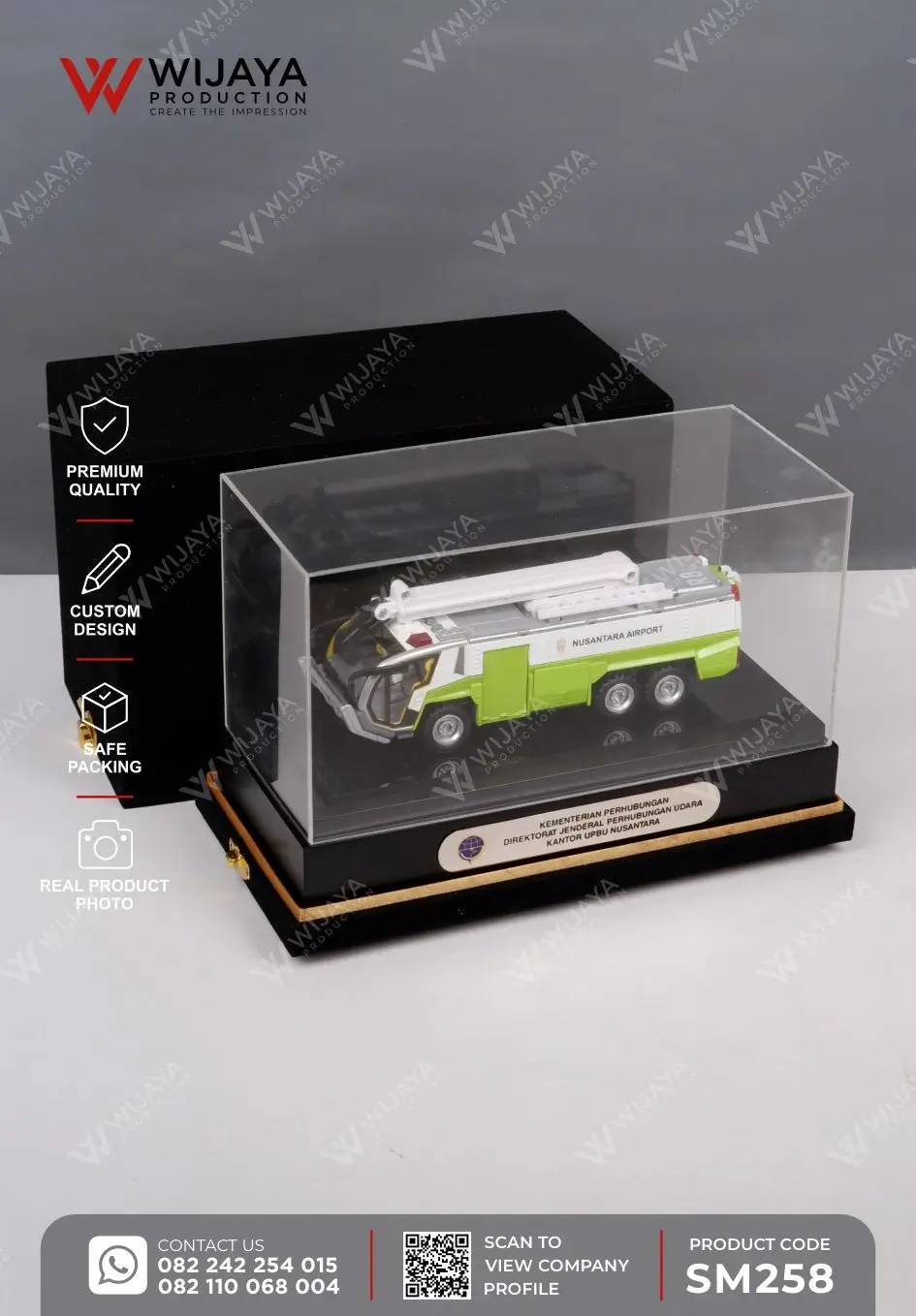 Box Miniatur Custom Truk Pemadam Kebakaran Bandara ARFF