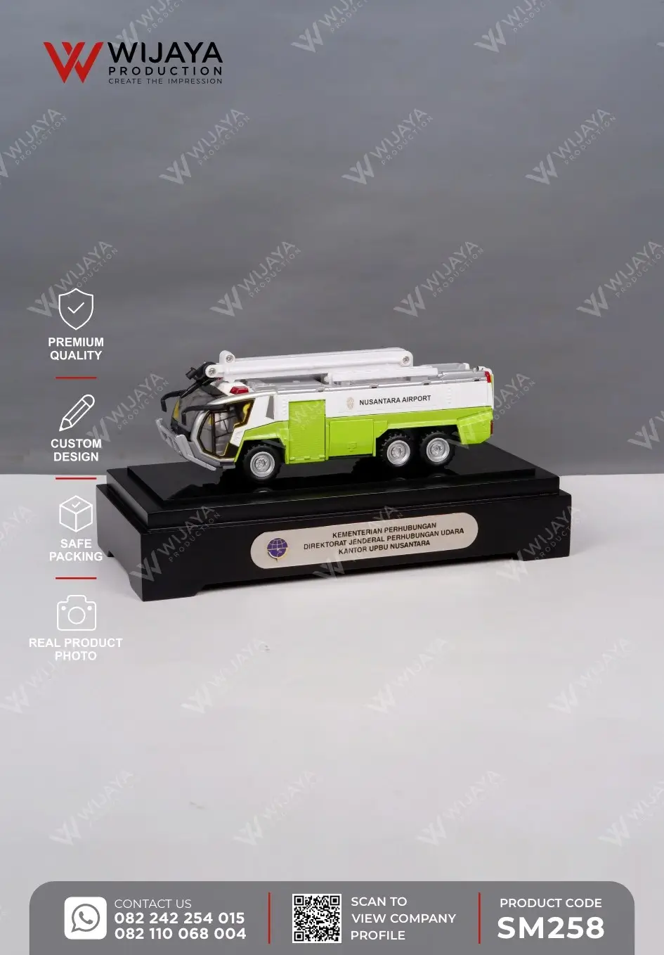 Miniatur Custom Truk Pemadam Kebakaran Bandara ARFF
