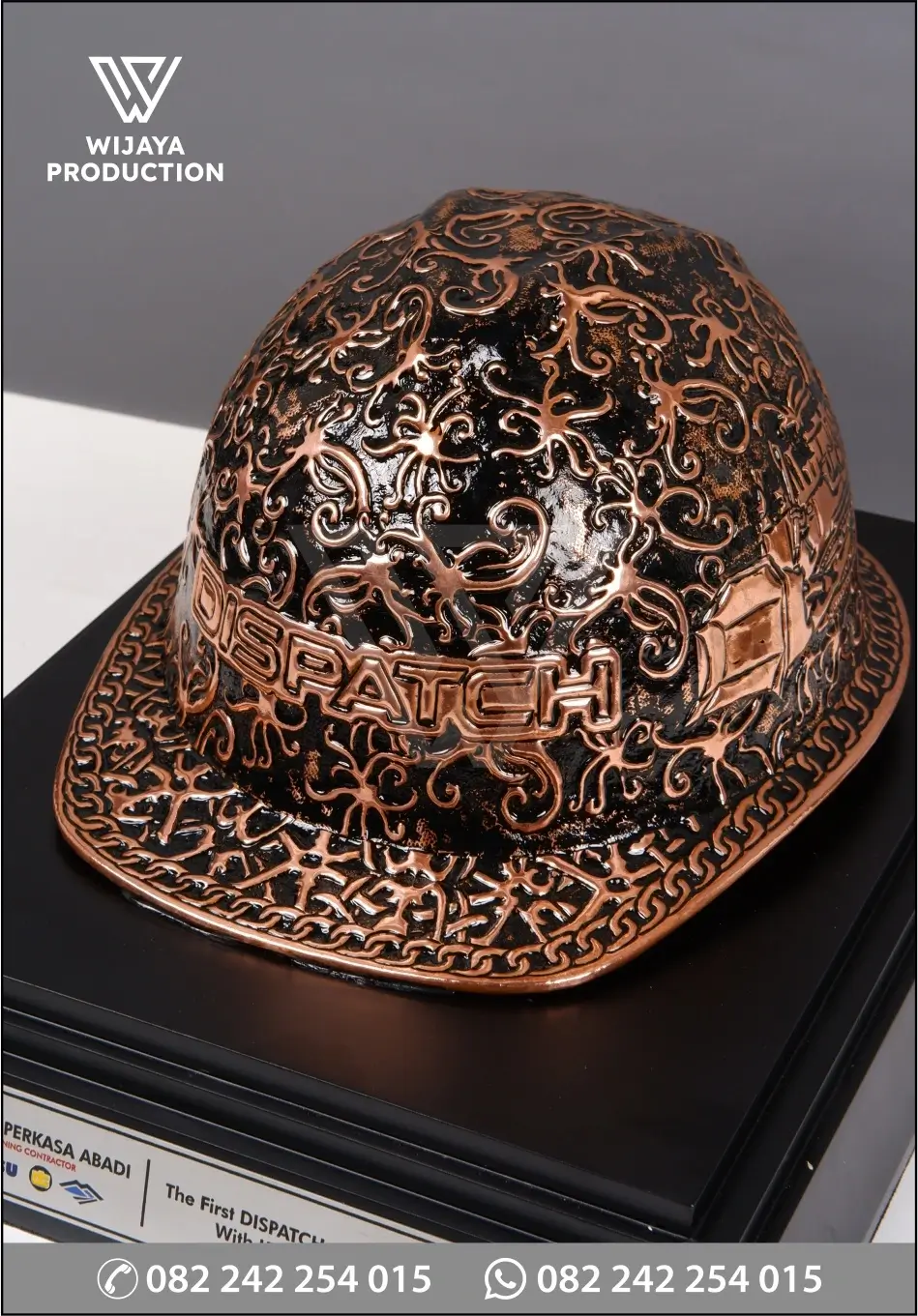 Detail Souvenir Helm Ukir Dispatch PT Putra Perkasa Abadi