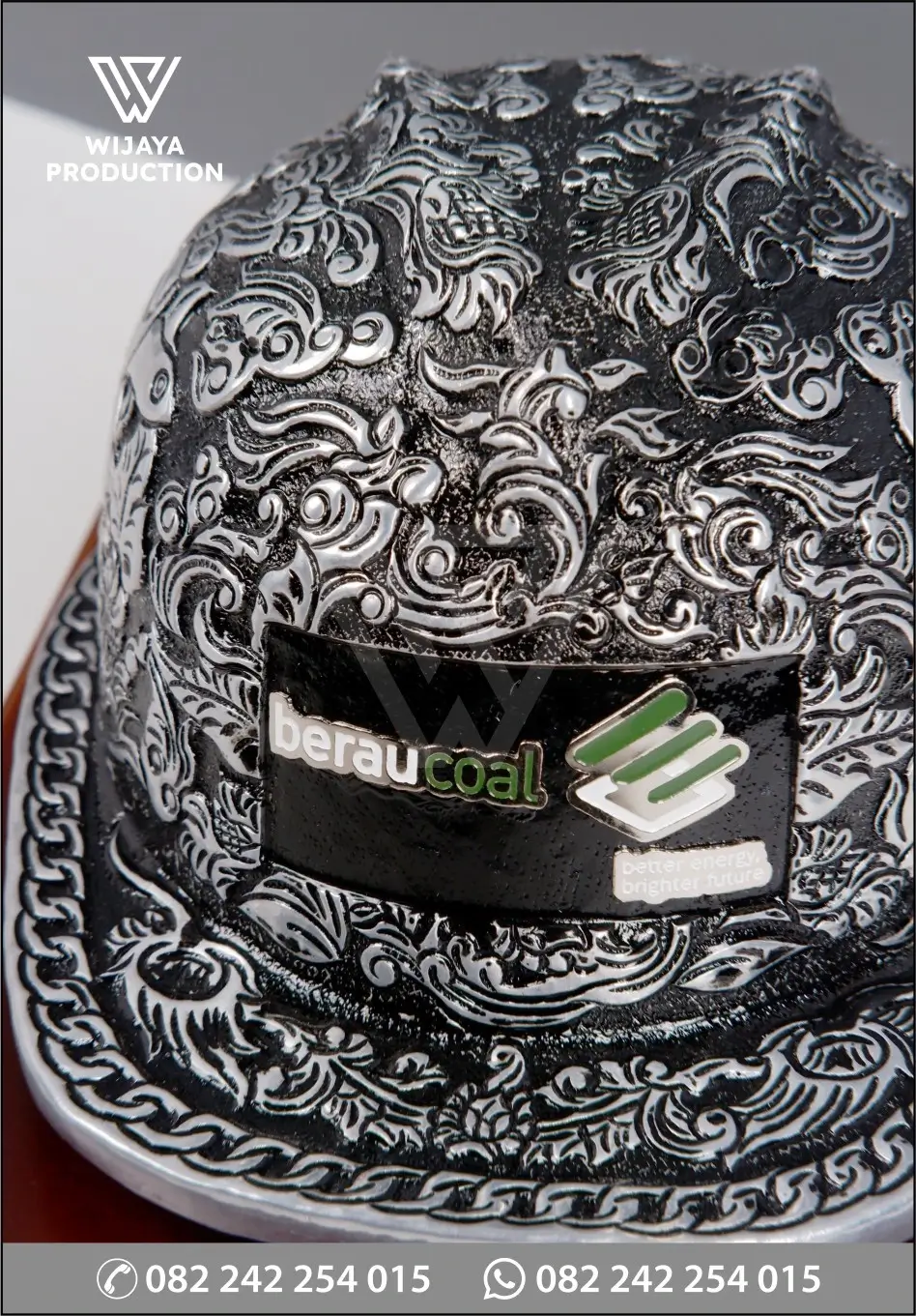 Detail Souvenir Helm Ukir Berau Coal