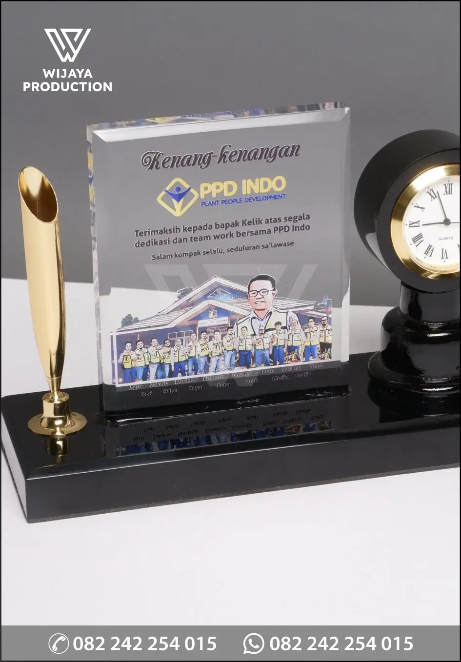 Detail Plakat Akrilik Pen Holder Kenang Kenangan PPD Indo