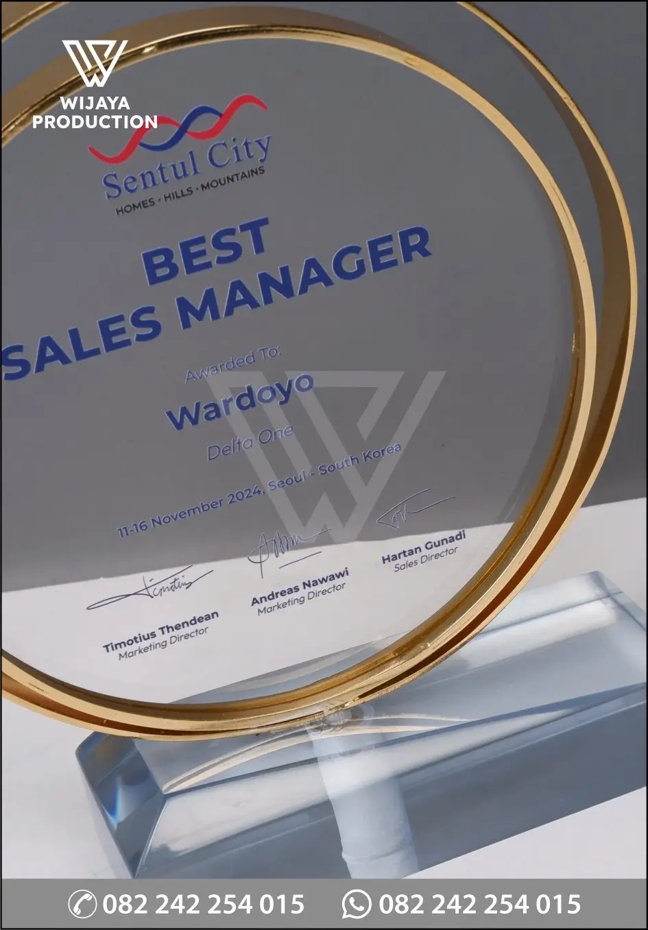 Detail Plakat Akrilik Best Sales Manager Sentul City