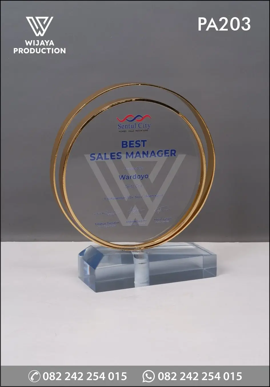 Plakat Akrilik Best Sales Manager Sentul City