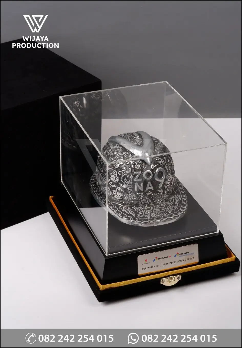 Box Souvenir Helm Ukir Pertamina Hulu Indonesia Regional 3 Zona 9
