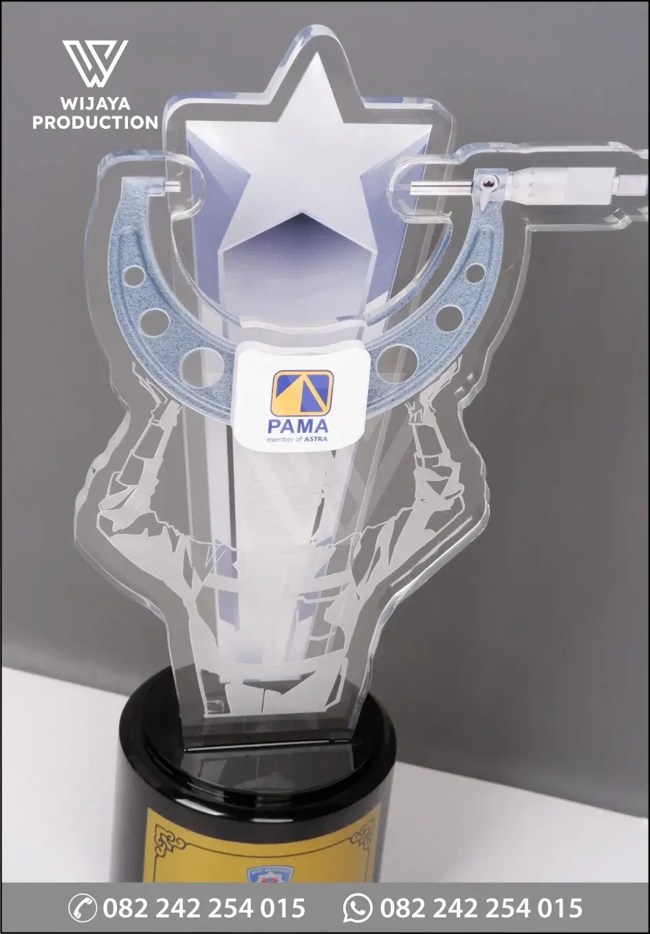 Detail Plakat Akrilik Winner Best Mechanic Competition Pama