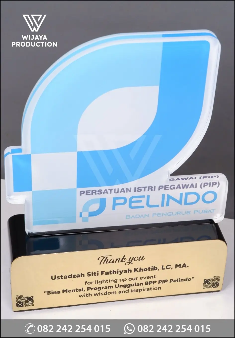 Detail Plakat Akrilik Ucapan Terima Kasih – PIP Pelindo