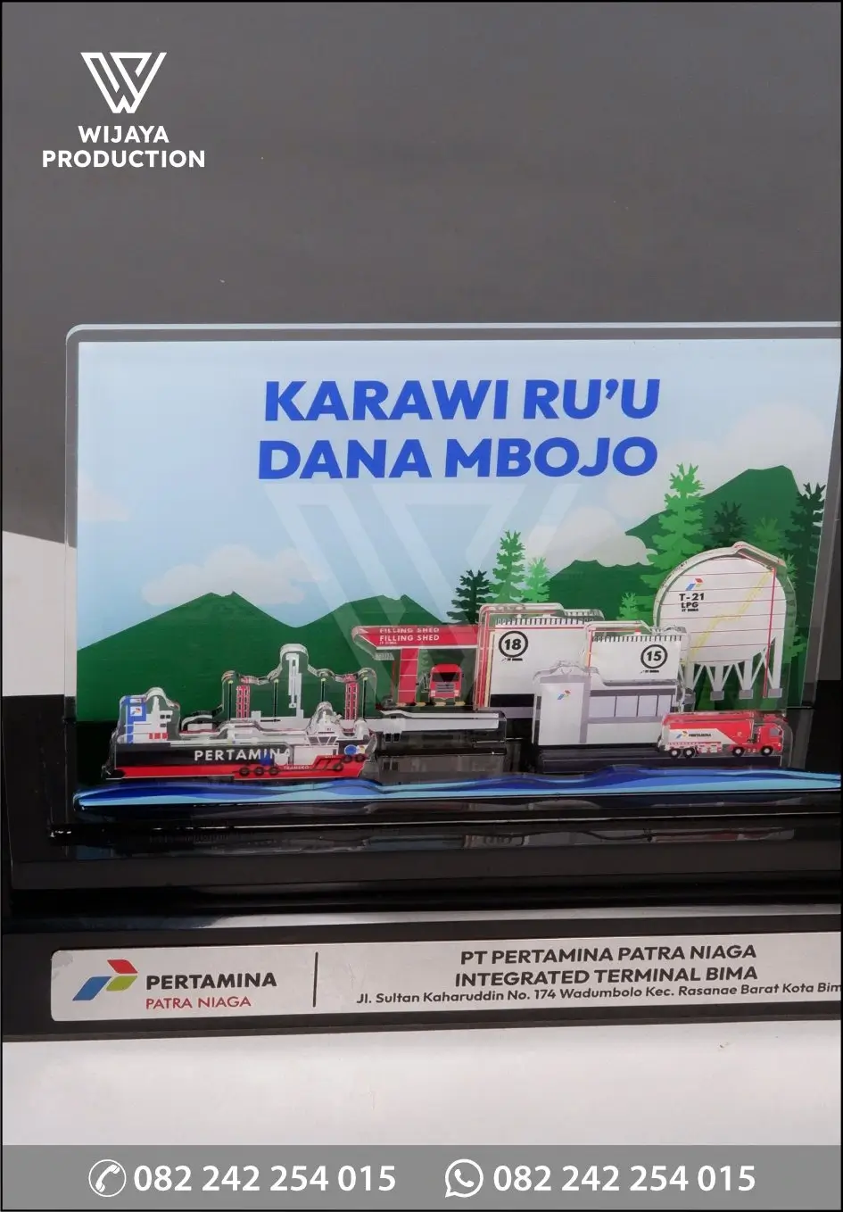 Detail Plakat Akrilik PT Pertamina Patra Niaga Integrated Terminal Bima