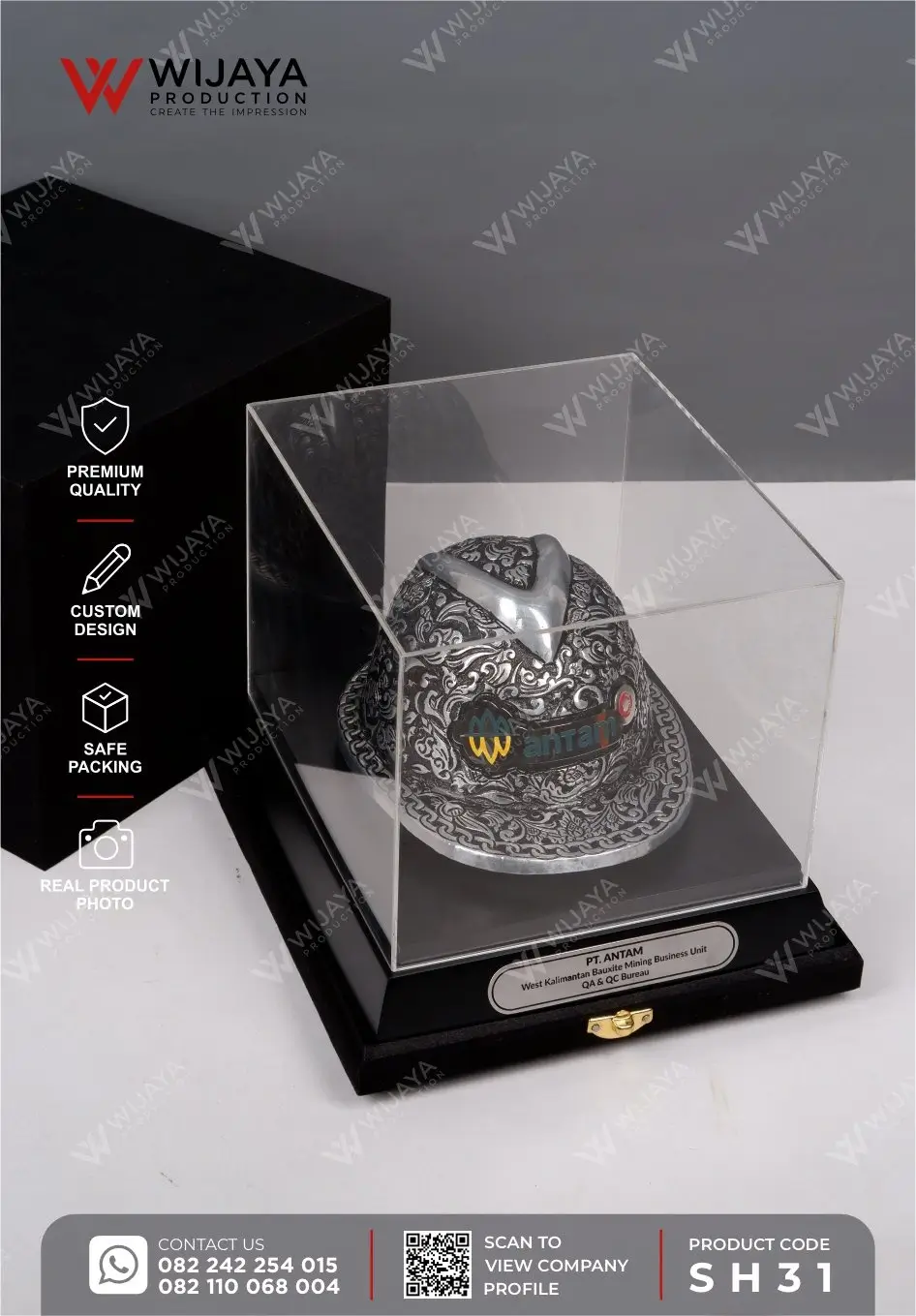 Box Souvenir Helm Ukir PT Antam