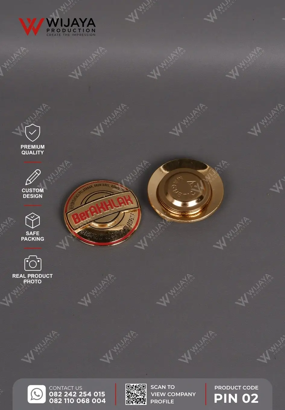 Pin Logam BerAKHLAK Magnet