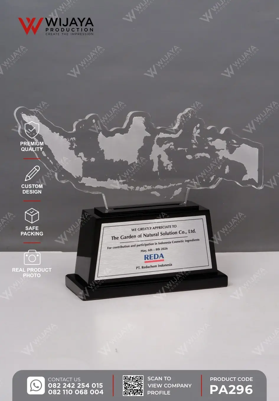 Plakat Akrilik Peta Indonesia Custom