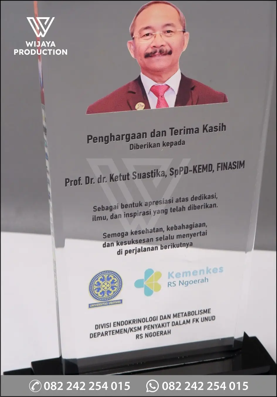 Detail Plakat Akrilik Penghargaan & Terima Kasih