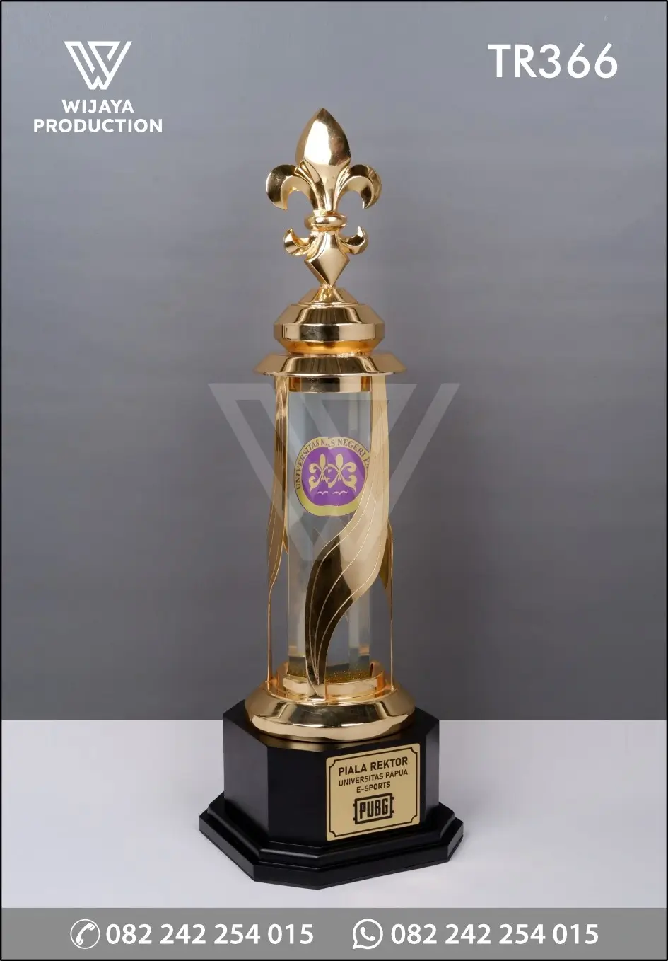 Piala akrilik Rektor Universitas Papua esport pubg