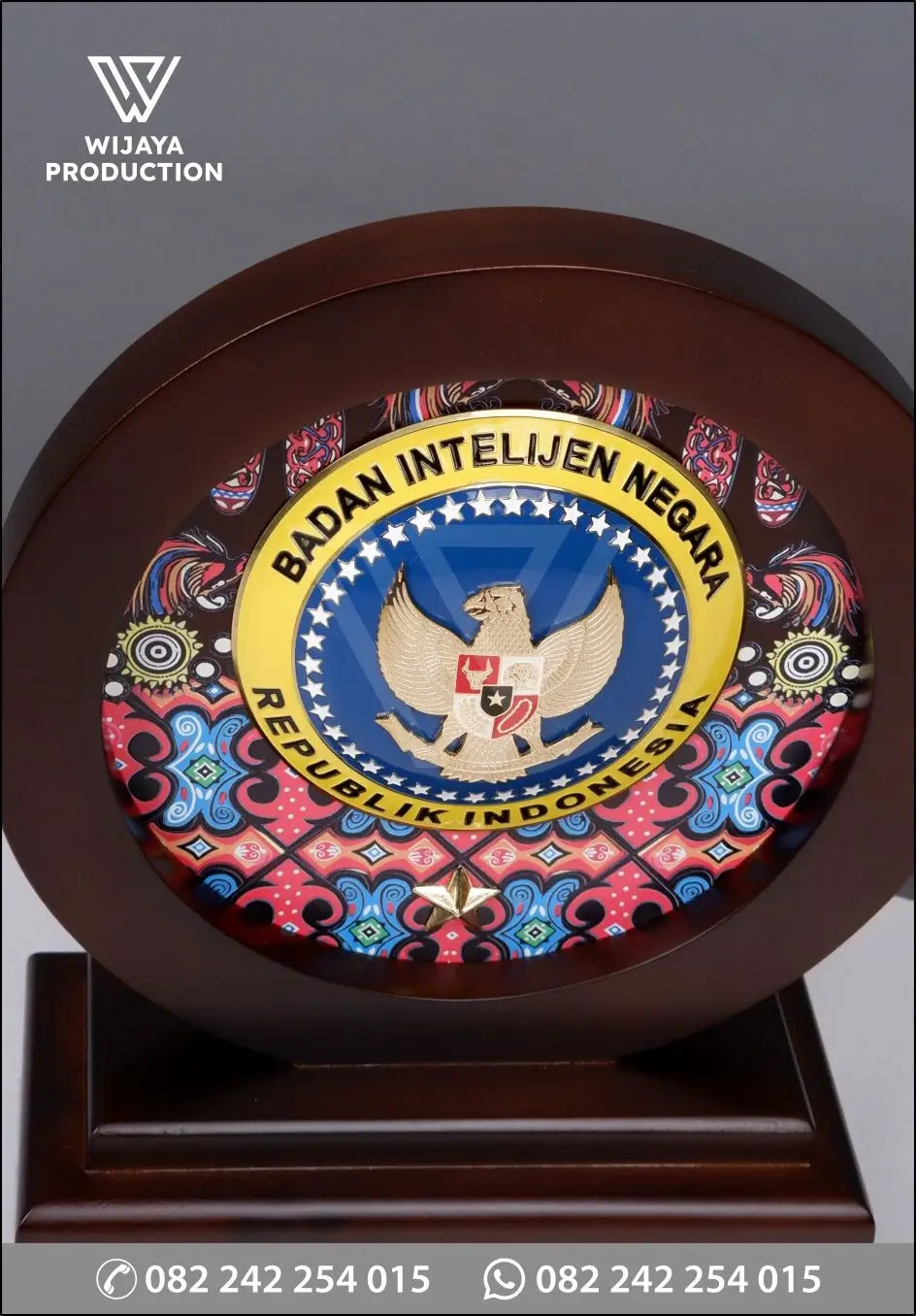 Detail Plakat Kayu Bulat BIN Kabinda Papua Barat Daya