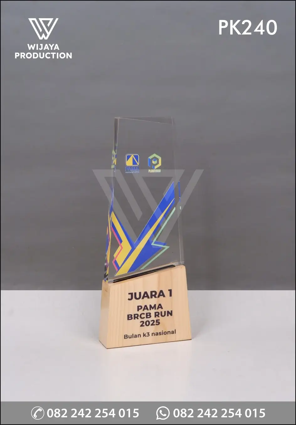 Plakat Kayu Akrilik Juara Pama BRCB Run