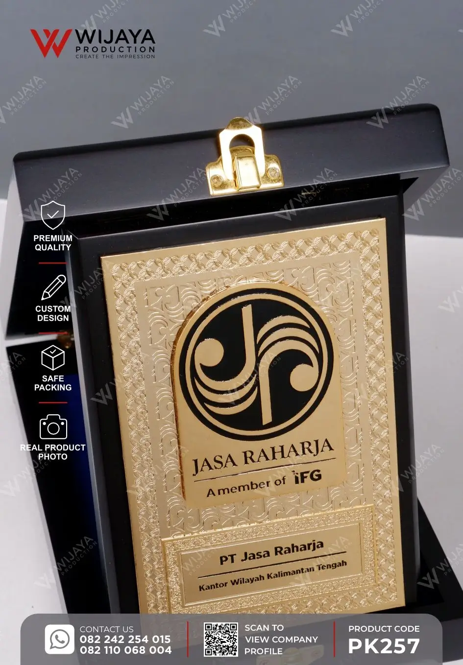Detail Plakat Kayu Box Jasa Raharja
